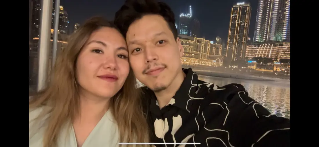 with my wife in Dubai